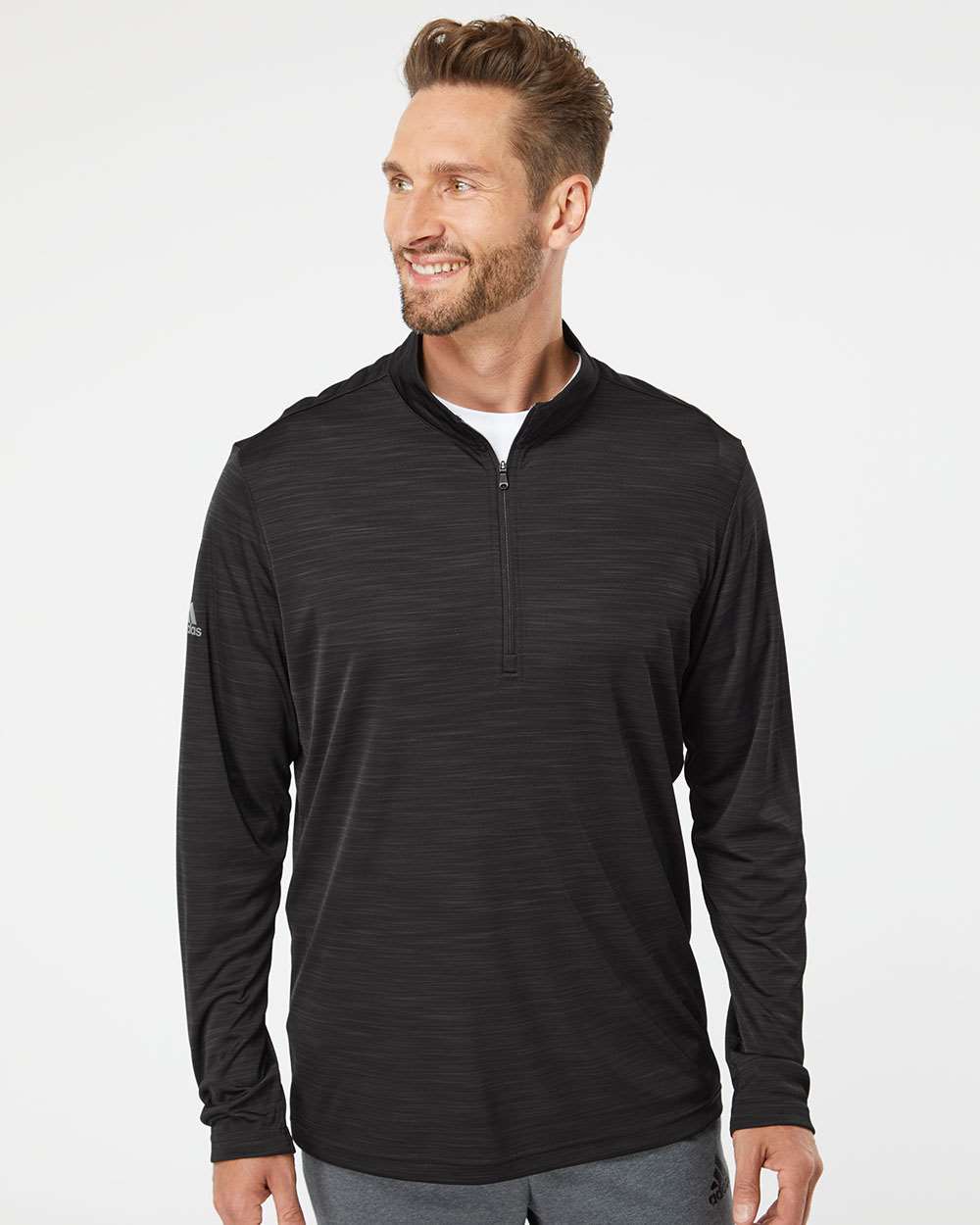 Men's Lightweight Mélange Quarter-Zip Pullover | A475
