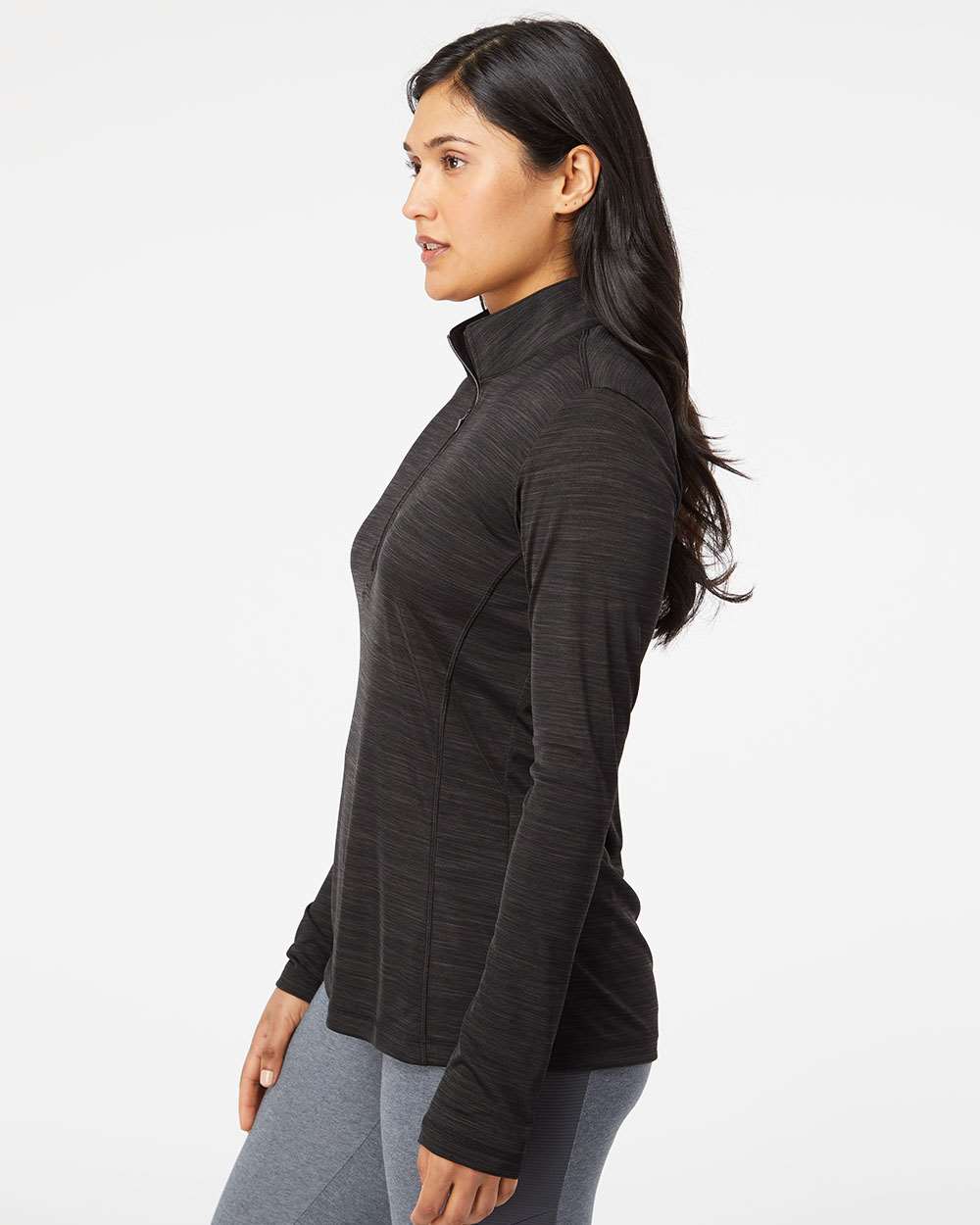 Women's Lightweight Mélange Quarter-Zip Pullover | A476