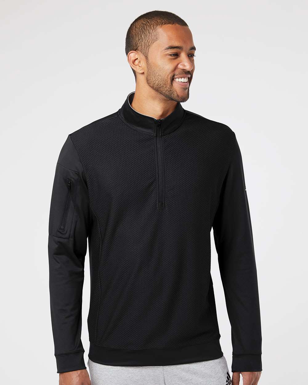 Men's Textured Quarter-Zip Pullover | A295