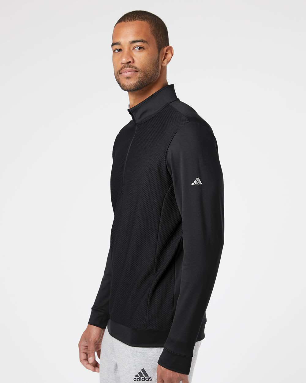Men's Textured Quarter-Zip Pullover | A295