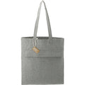 Recycled Cotton Herringbone Tote w/Zip Pocket | 7901-10 image 1