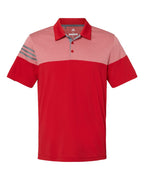 Men's Heathered 3-Stripes Colorblocked Polo | A213