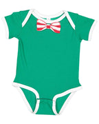 Infant Baby Rib Bow Tie Bodysuit | 4407