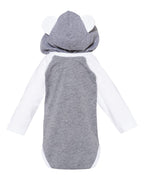 Infant Fine Jersey Character Hooded Long Sleeve Bodysuit with Ears | 4418