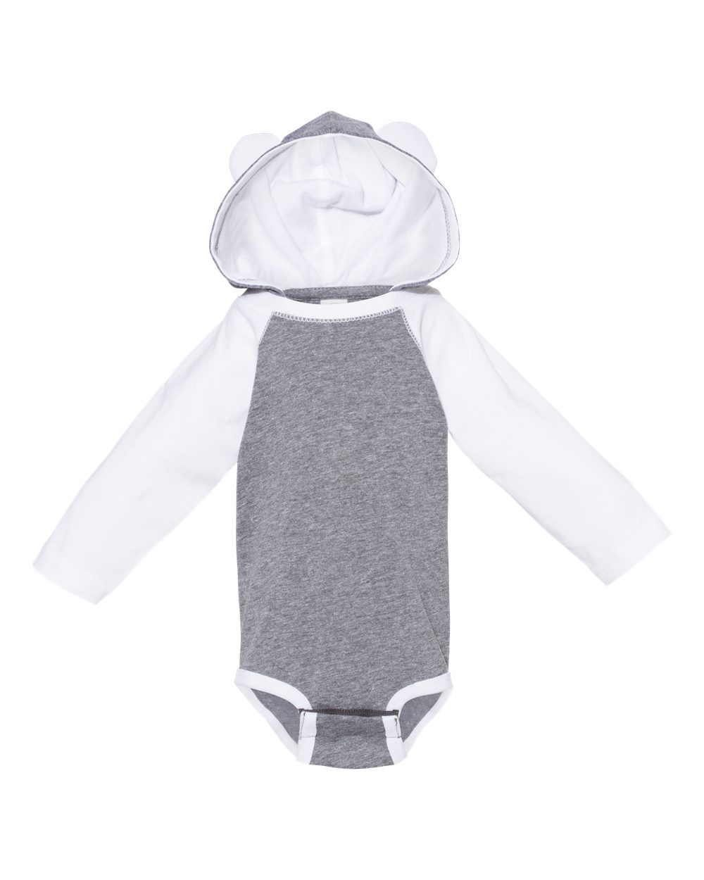 Infant Fine Jersey Character Hooded Long Sleeve Bodysuit with Ears | 4418