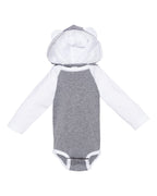 Infant Fine Jersey Character Hooded Long Sleeve Bodysuit with Ears | 4418