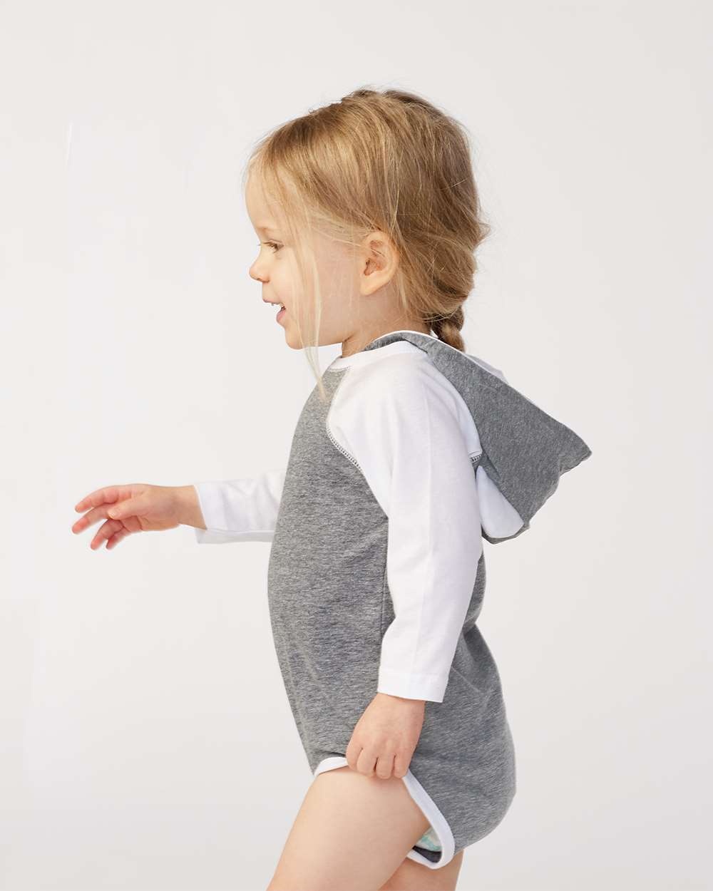 Infant Fine Jersey Character Hooded Long Sleeve Bodysuit with Ears | 4418