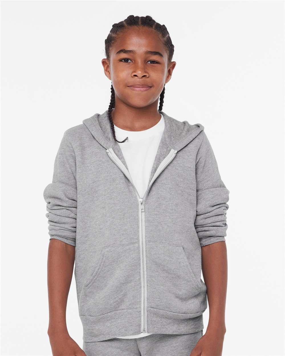 Youth Sponge Fleece Full-Zip Hoodie Sweatshirt | 3739Y