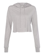 Women’s Triblend Crop Long Sleeve Hoodie Tee | 8512