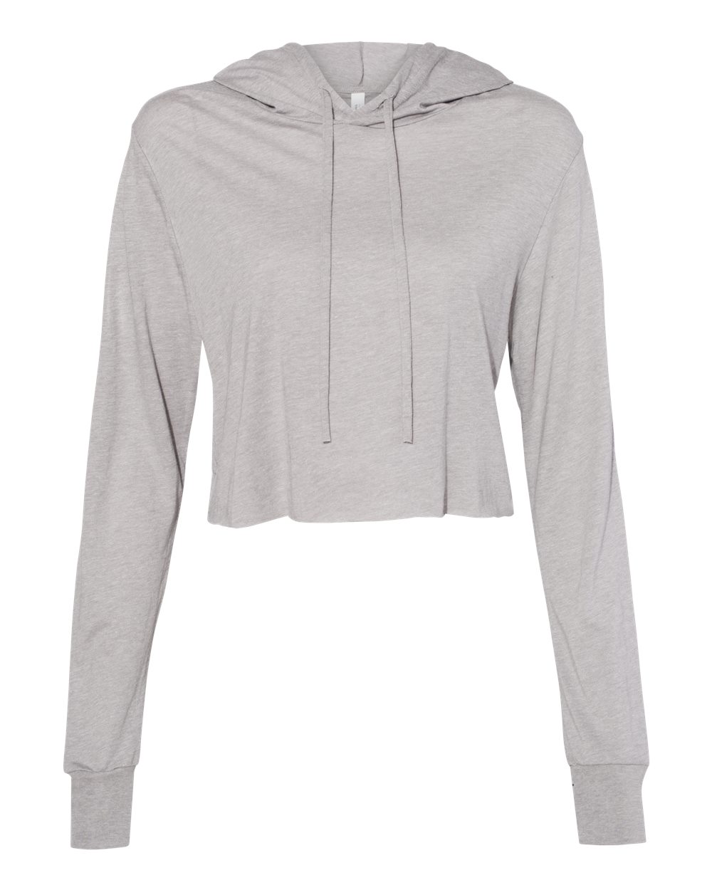 Women’s Triblend Crop Long Sleeve Hoodie Tee | 8512