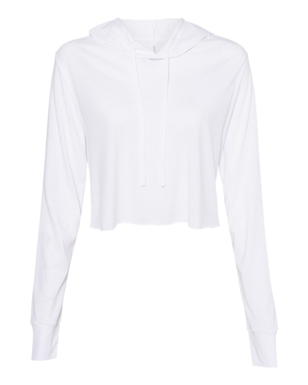 Camiseta con capucha de manga larga crop triblend para mujer | 8512