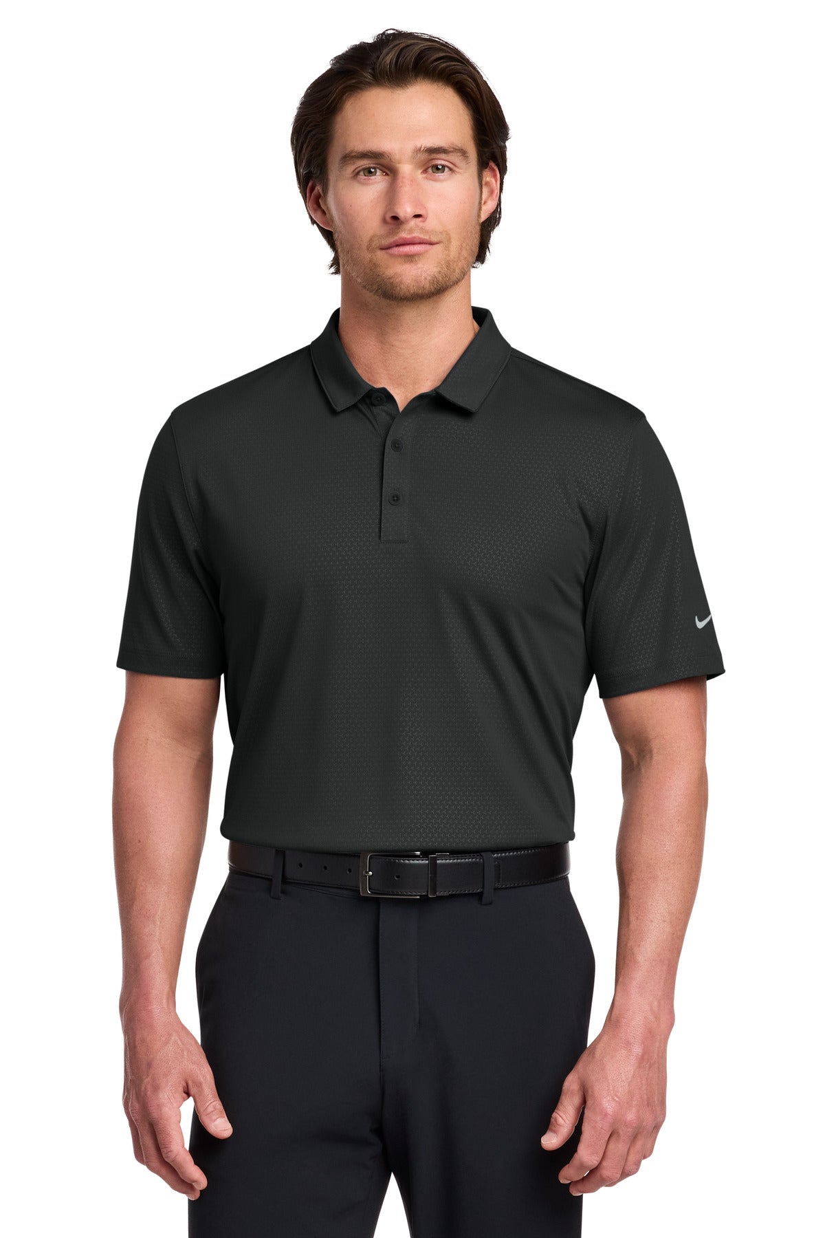 Nike 838964 Dri-FIT Embossed Tri-Blade Polo