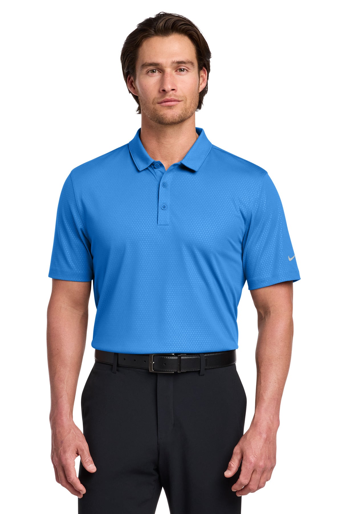 Nike 838964 Dri-FIT Embossed Tri-Blade Polo
