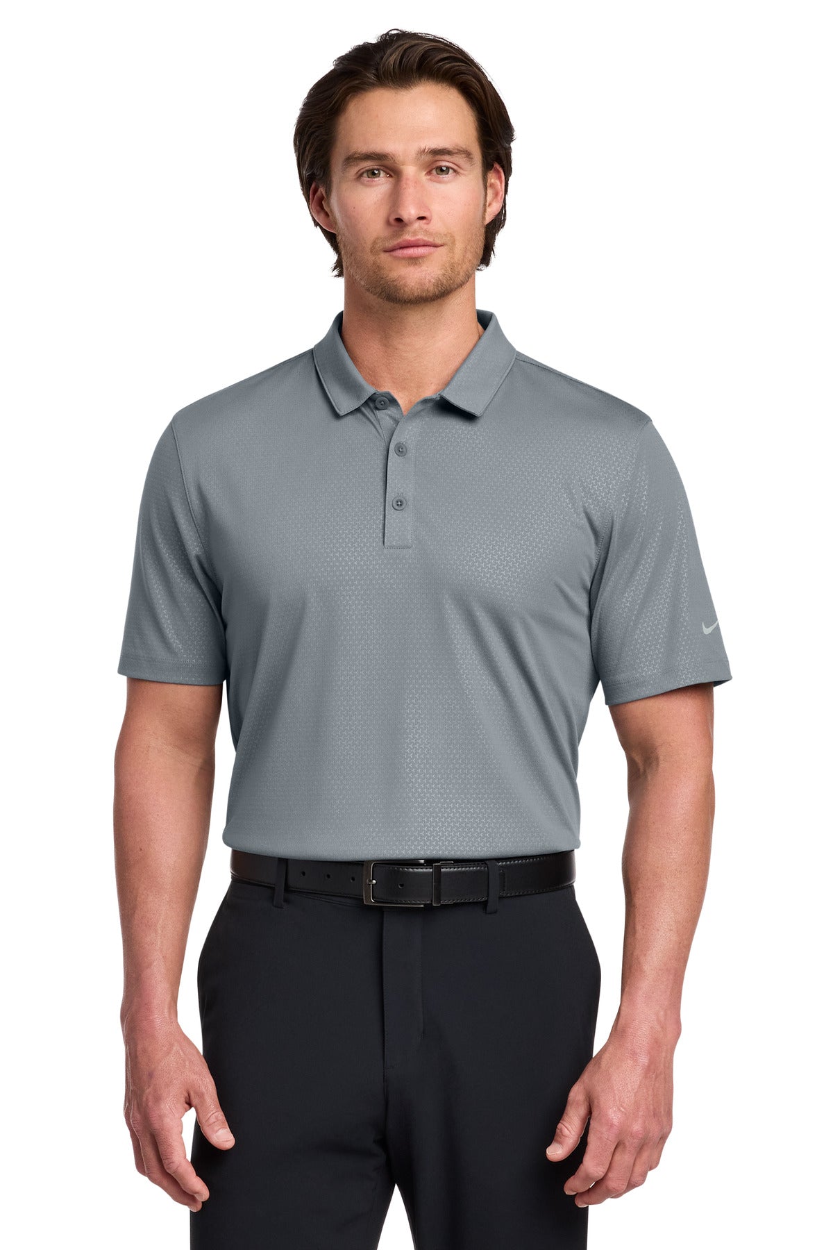 Nike 838964 Dri-FIT Embossed Tri-Blade Polo