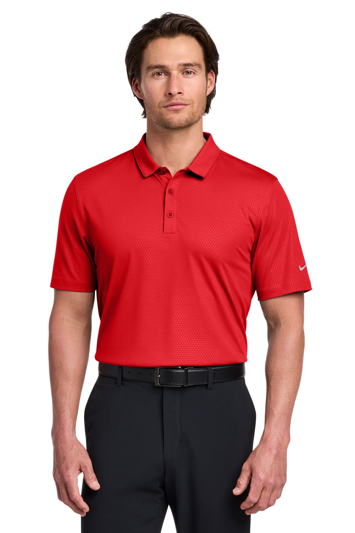 Nike 838964 Dri-FIT Embossed Tri-Blade Polo