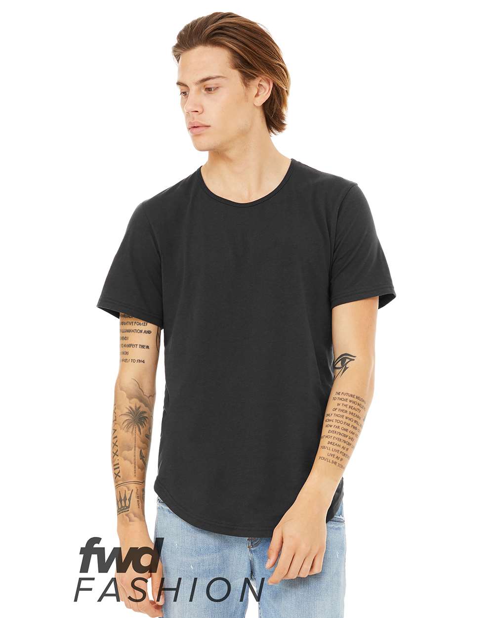 Camiseta para Hombre con Dobladillo Curvo Jersey | 3003