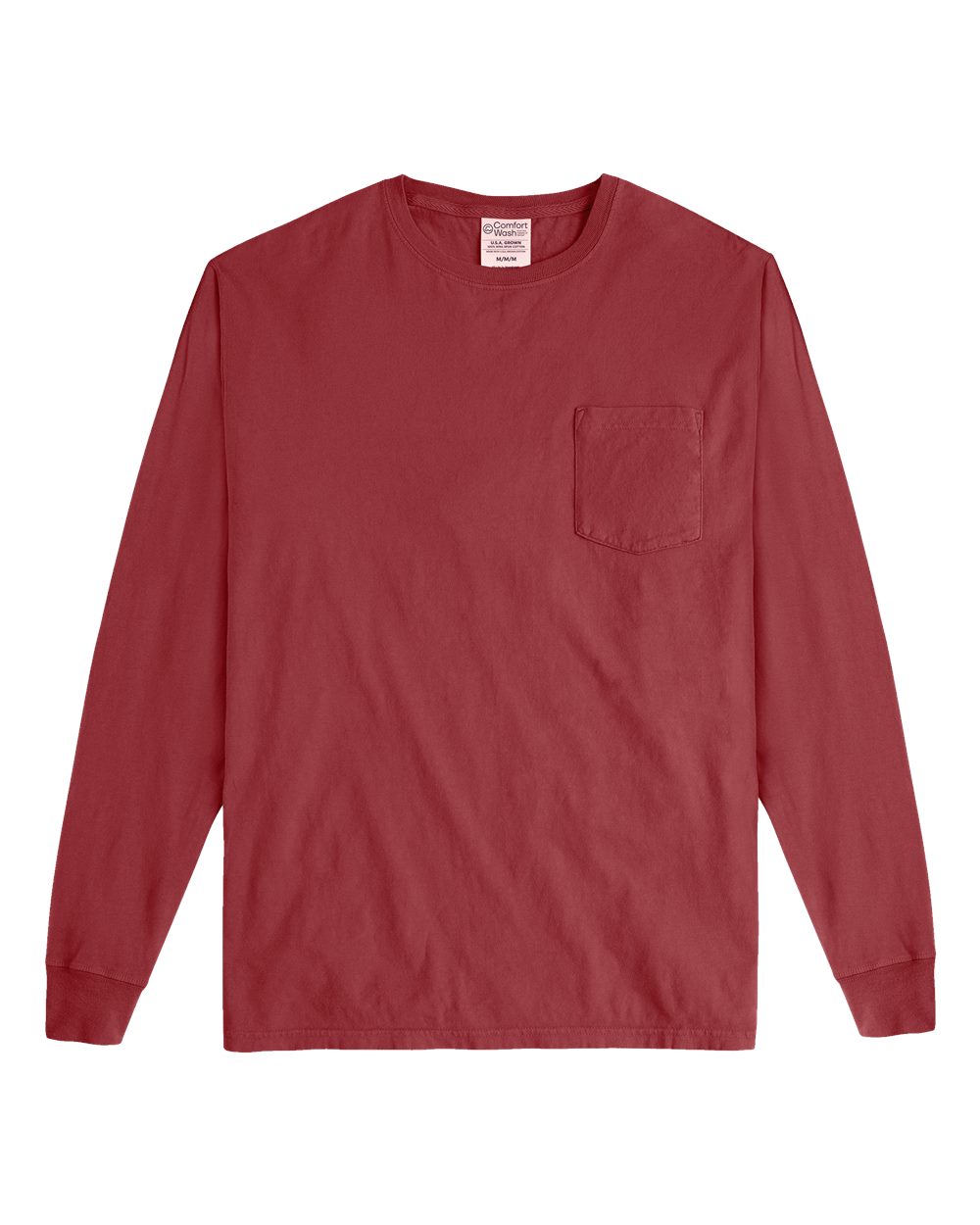 Unisex Garment-Dyed Long Sleeve T-Shirt With a Pocket | GDH250