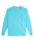 Unisex Garment-Dyed Long Sleeve T-Shirt With a Pocket | GDH250