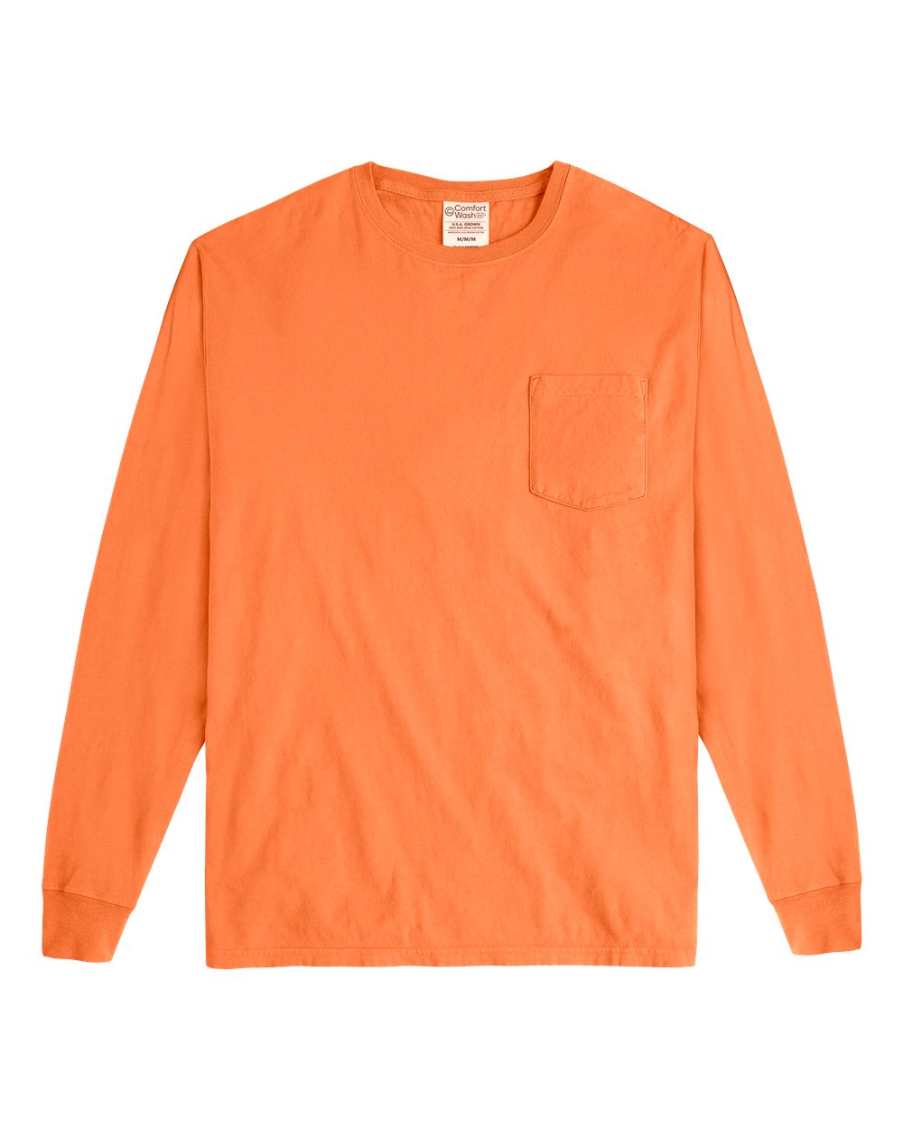 Unisex Garment-Dyed Long Sleeve T-Shirt With a Pocket | GDH250