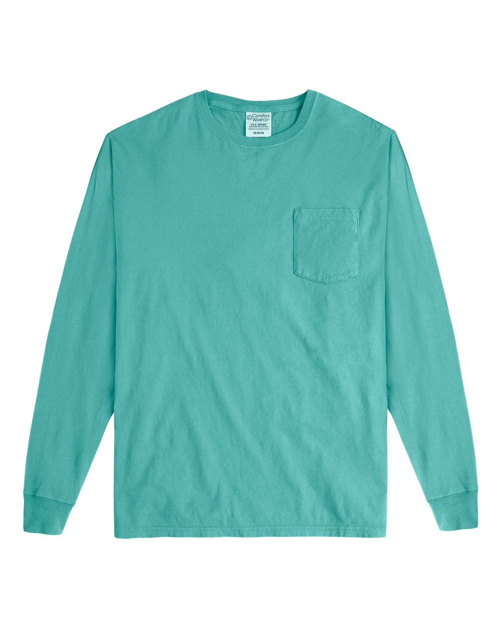 Unisex Garment-Dyed Long Sleeve T-Shirt With a Pocket | GDH250