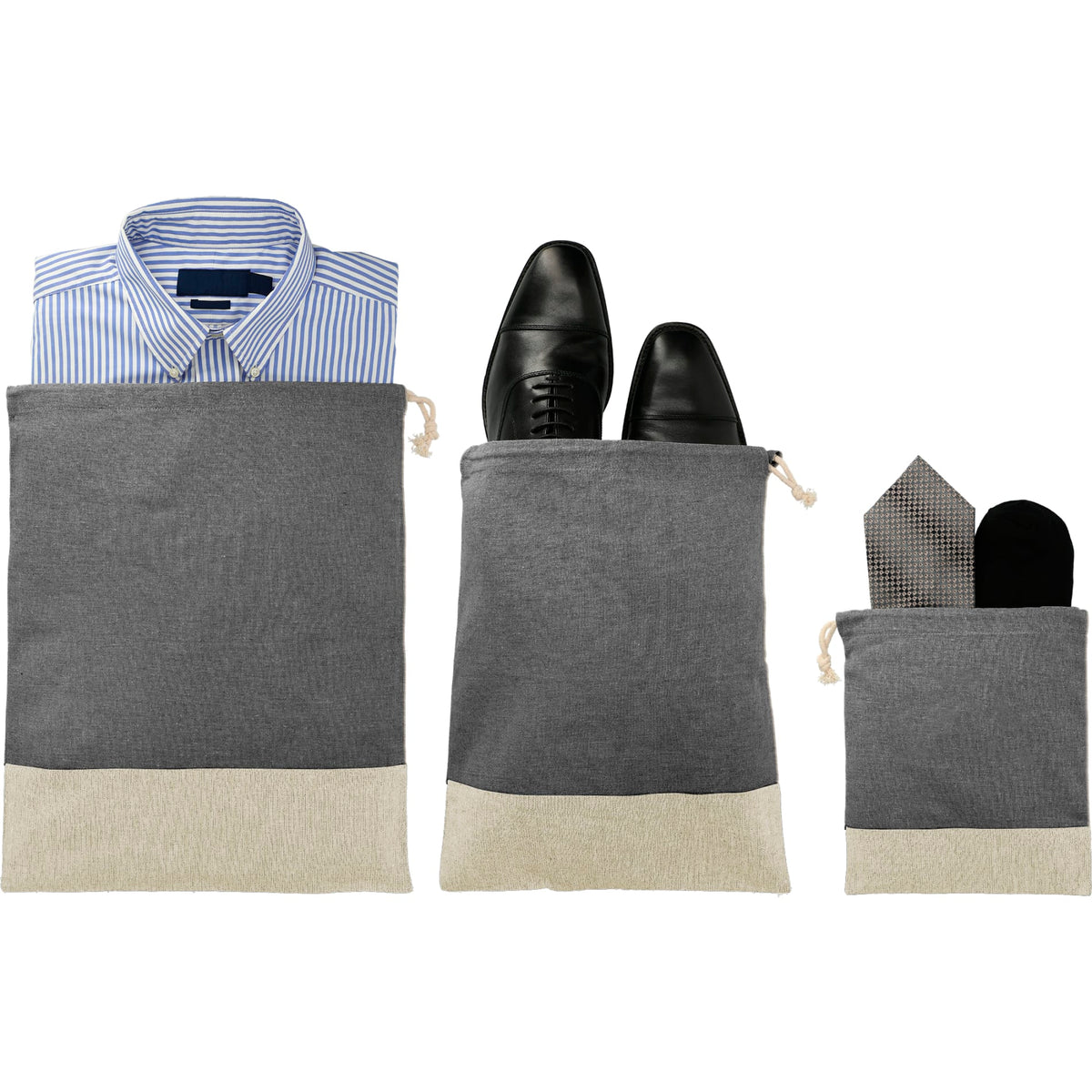 Split Recycled 3pc Travel Pouch Set | 8700-02 image 1