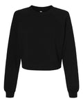 Women's Crop Raglan Fleece Crewneck Sweatshirt | 7505