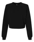 Women's Crop Raglan Fleece Crewneck Sweatshirt | 7505