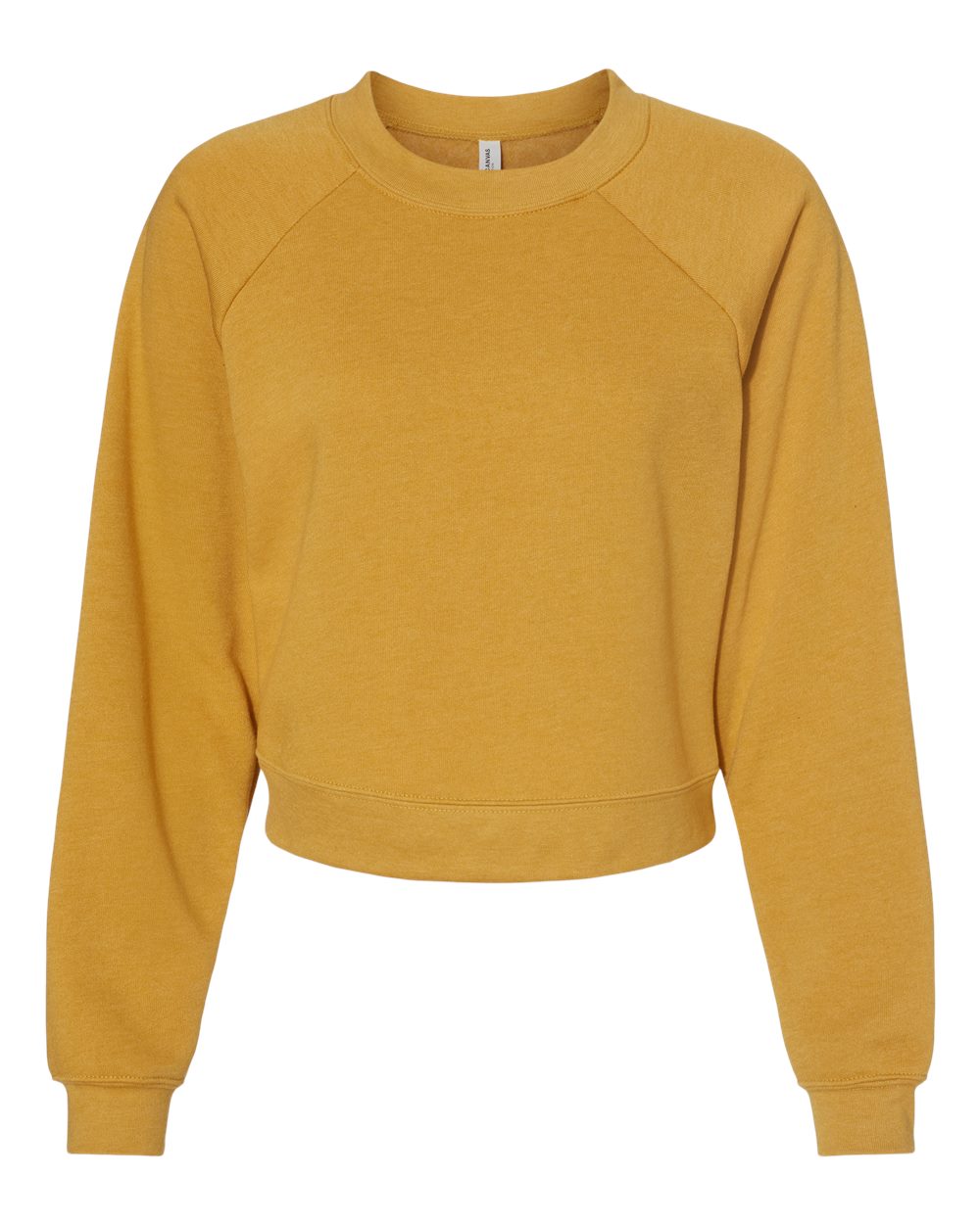 Sudadera Crop Raglán de Forro Polar para Mujer con Cuello Redondo | 7505