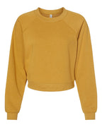 Sudadera Crop Raglán de Forro Polar para Mujer con Cuello Redondo | 7505