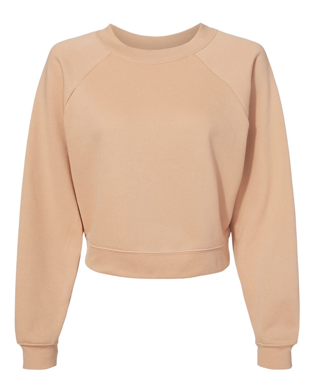 Women's Crop Raglan Fleece Crewneck Sweatshirt | 7505