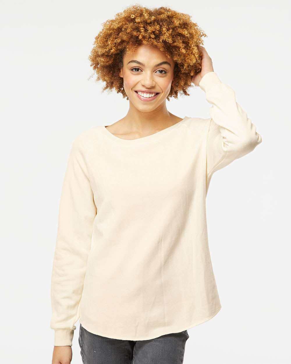 Sudadera para mujer con cuello redondo California Wave Wash | PRM2000