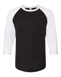 Premium Blend Ringspun Three-Quarter Sleeve Raglan Baseball T-Shirt | 560RR