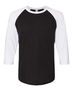 Premium Blend Ringspun Three-Quarter Sleeve Raglan Baseball T-Shirt | 560RR