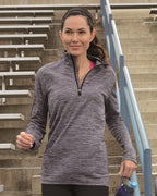 Women's Striated Quarter-Zip Pullover | QZ7EAX