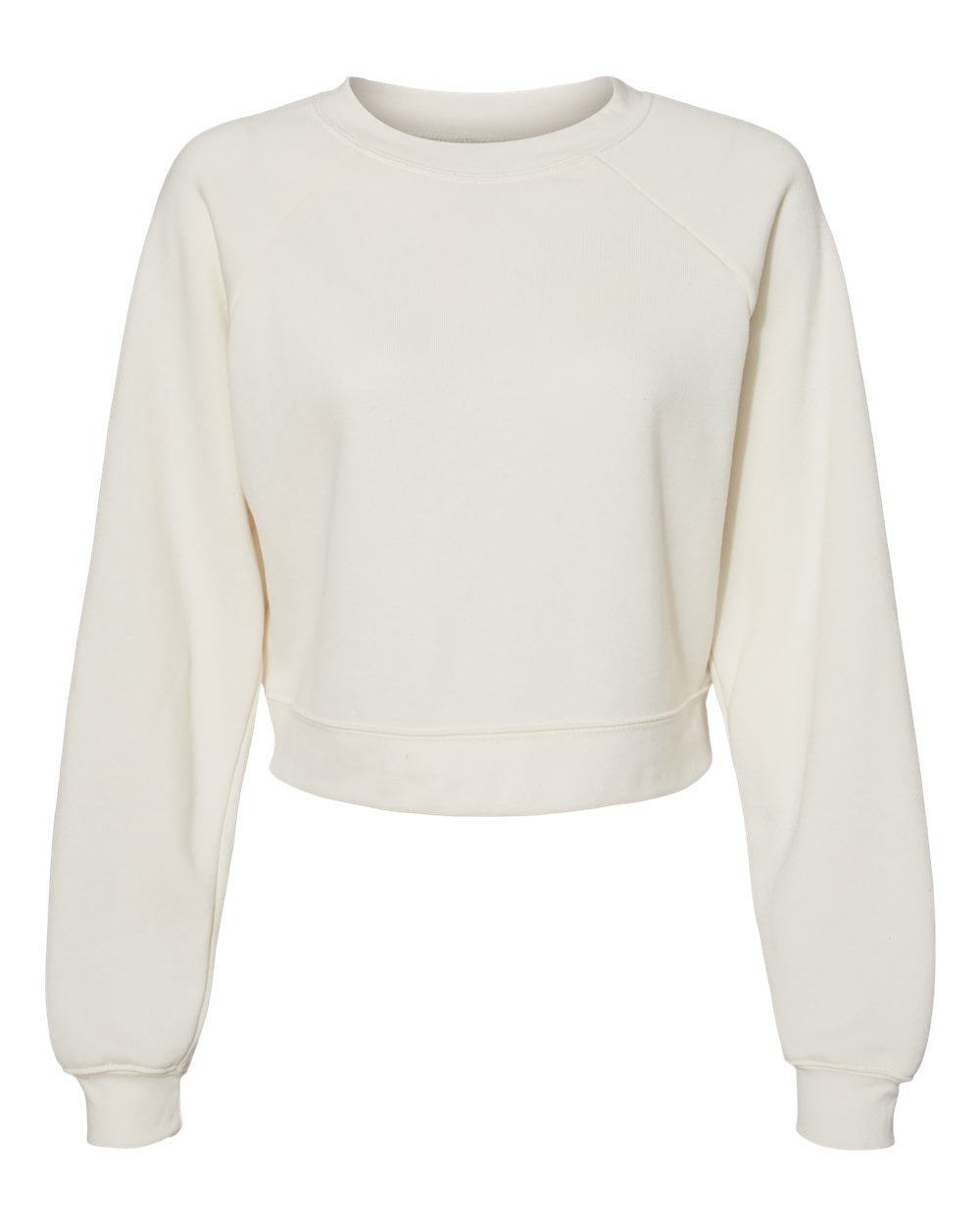 Women's Crop Raglan Fleece Crewneck Sweatshirt | 7505