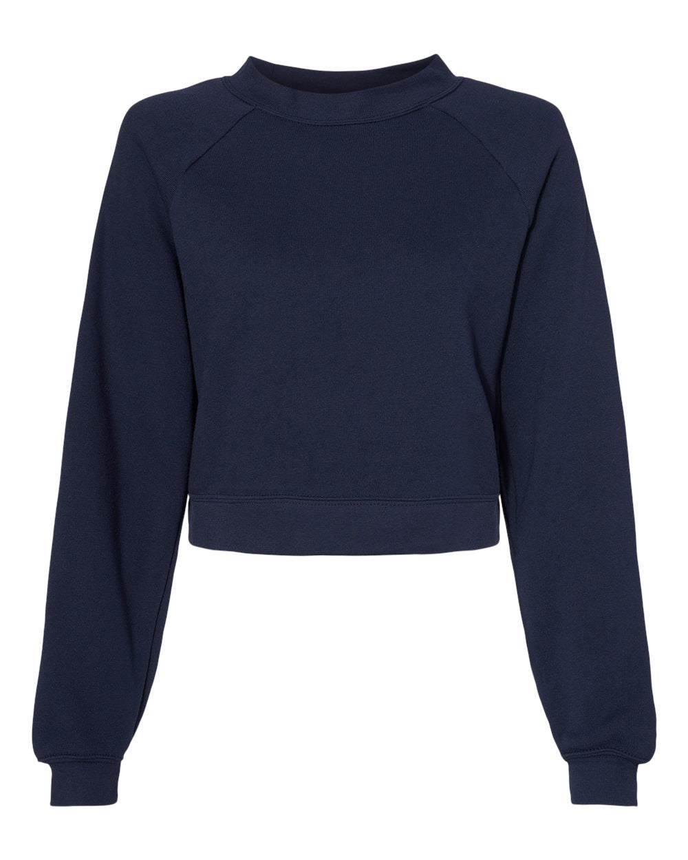 Sudadera Crop Raglán de Forro Polar para Mujer con Cuello Redondo | 7505