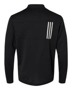Men's 3-Stripes Double-Knit Quarter-Zip Pullover | A482