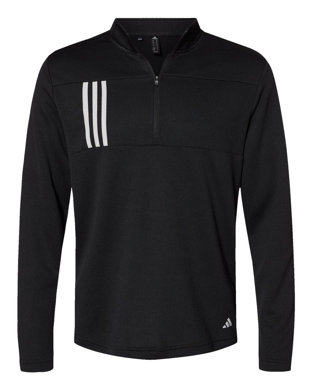 Men's 3-Stripes Double-Knit Quarter-Zip Pullover | A482