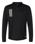Men's 3-Stripes Double-Knit Quarter-Zip Pullover | A482