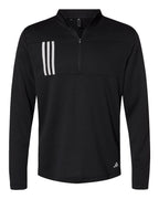 Men's 3-Stripes Double-Knit Quarter-Zip Pullover | A482