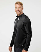 Men's 3-Stripes Double-Knit Quarter-Zip Pullover | A482