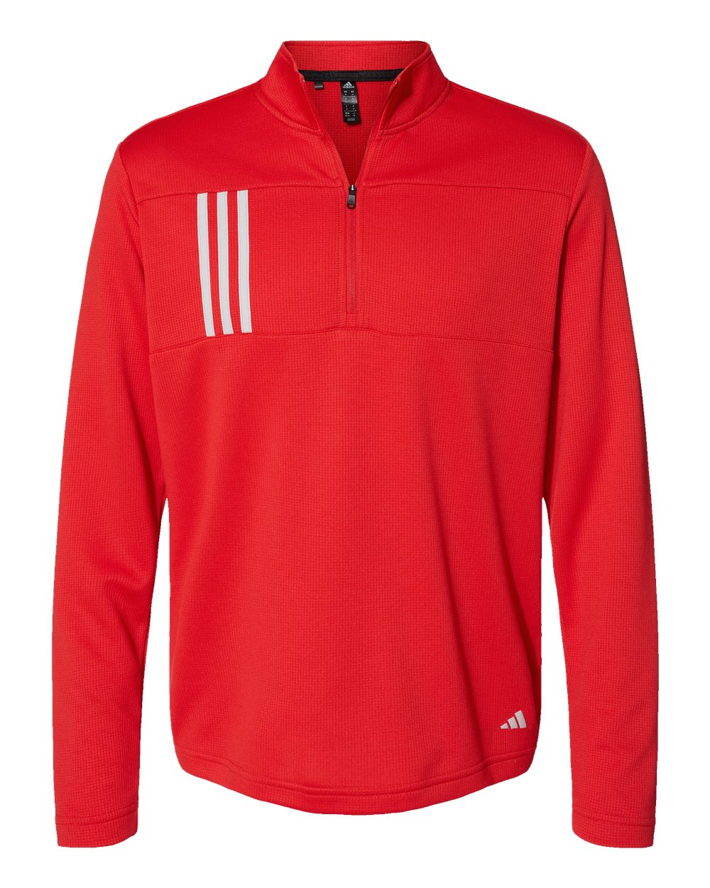 Men's 3-Stripes Double-Knit Quarter-Zip Pullover | A482