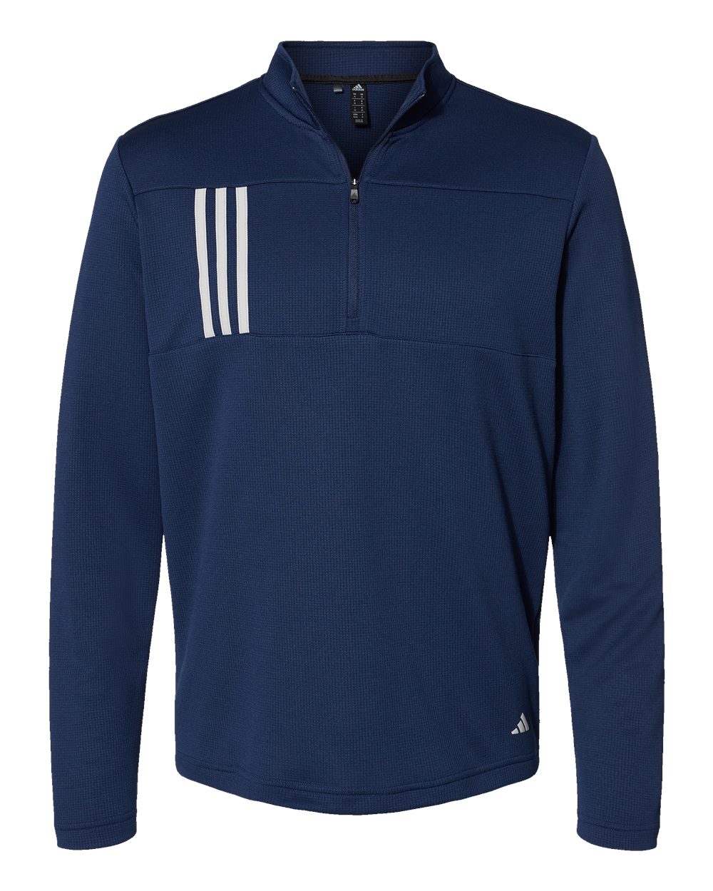 Men's 3-Stripes Double-Knit Quarter-Zip Pullover | A482