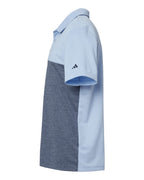 Polo para hombre con bloques de color jaspeado y 3 rayas | A508