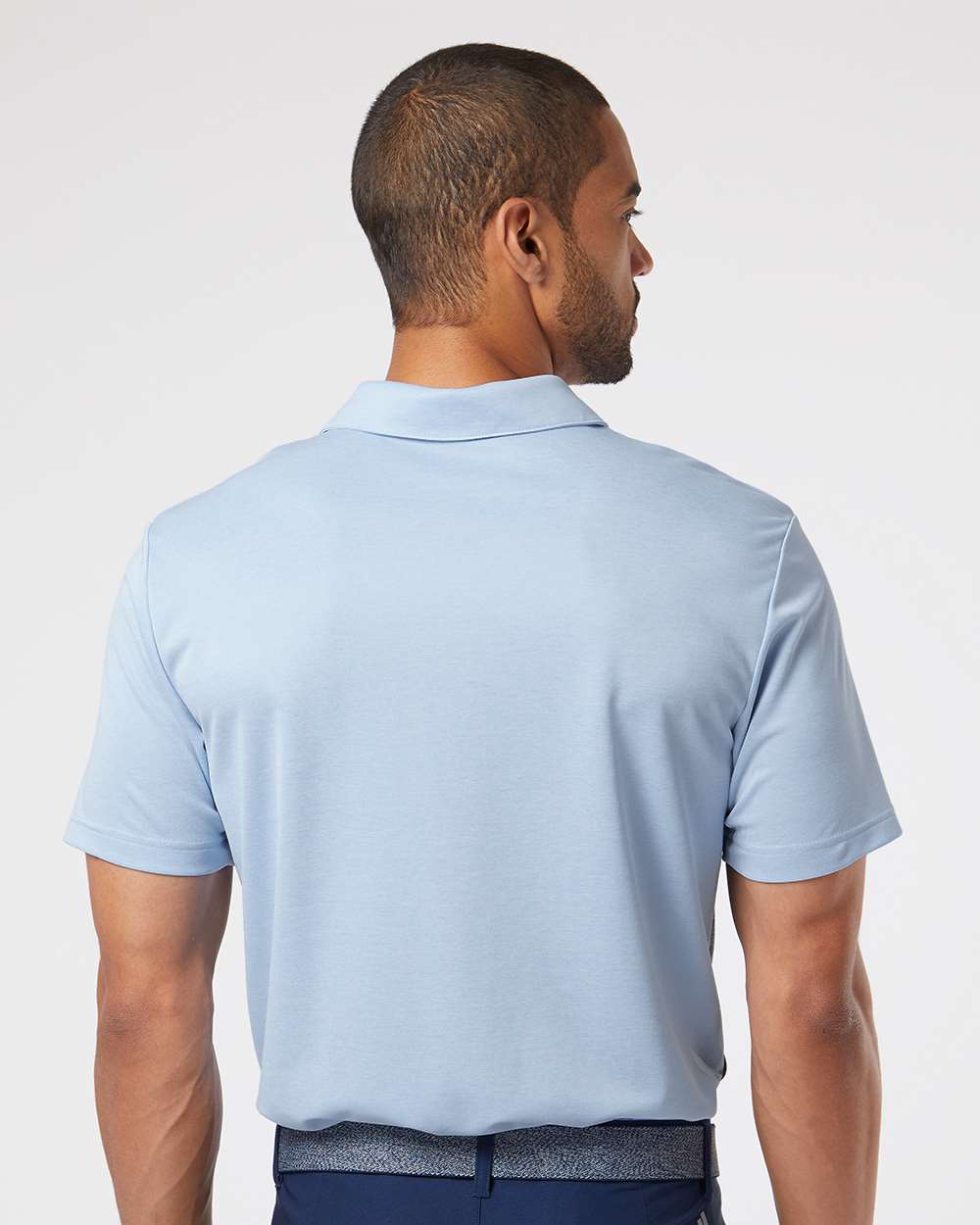 Polo para hombre con bloques de color jaspeado y 3 rayas | A508