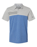 Polo para hombre con bloques de color jaspeado y 3 rayas | A508