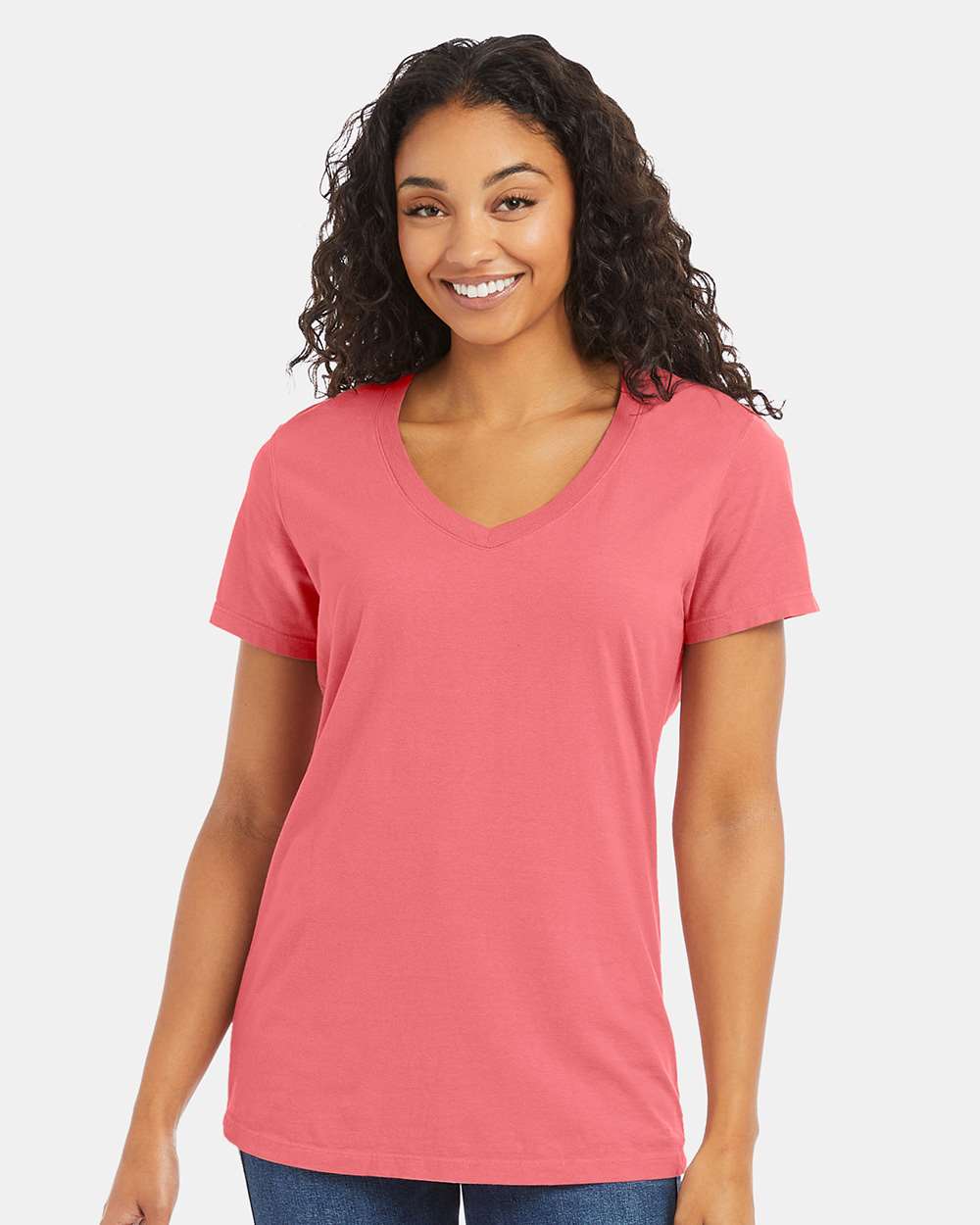 Women's Garment-Dyed V-Neck T-Shirt | GDH125