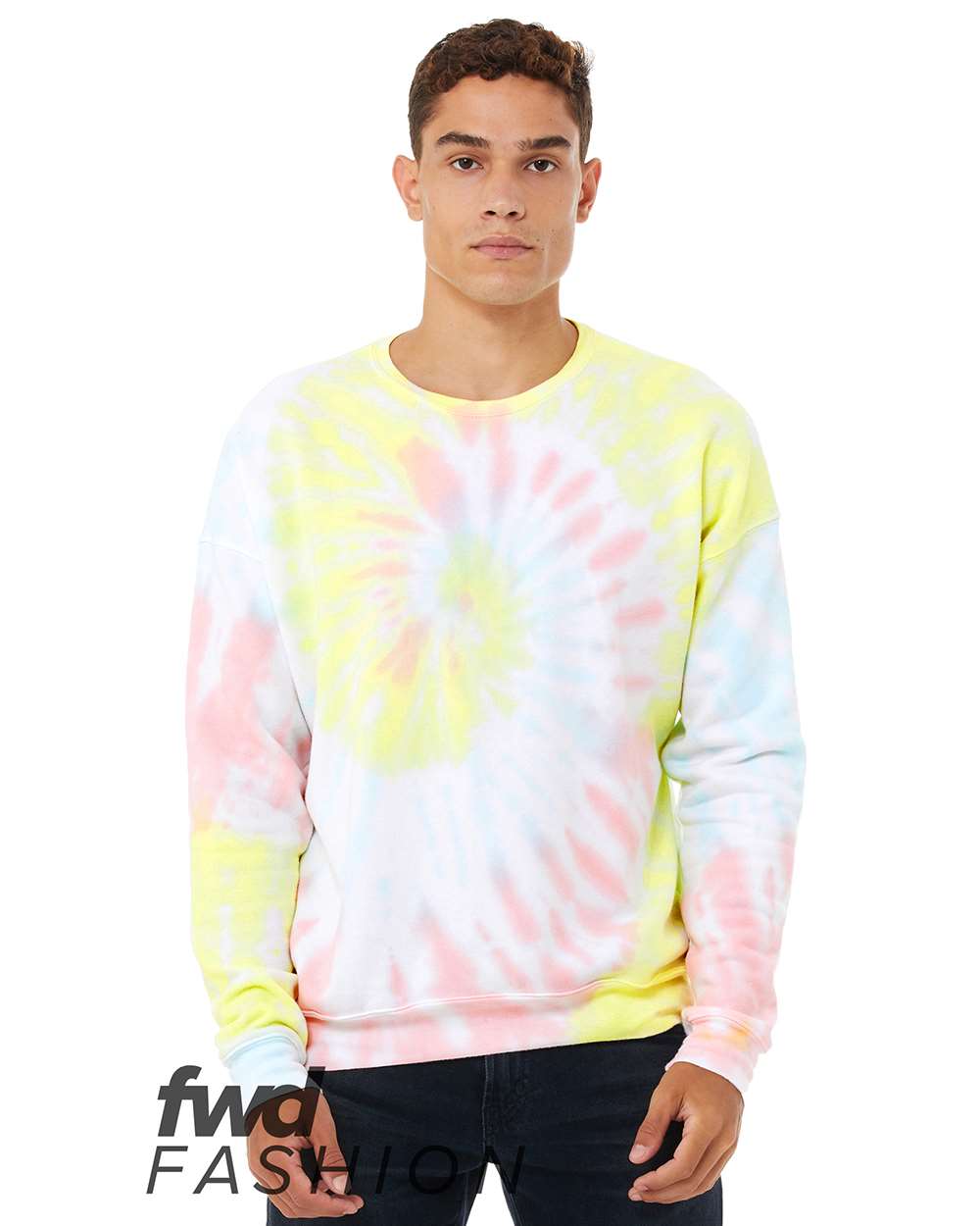 Sudadera Unisex FWD Fashion con Cuello Redondo y Teñido Anudado | 3945RD