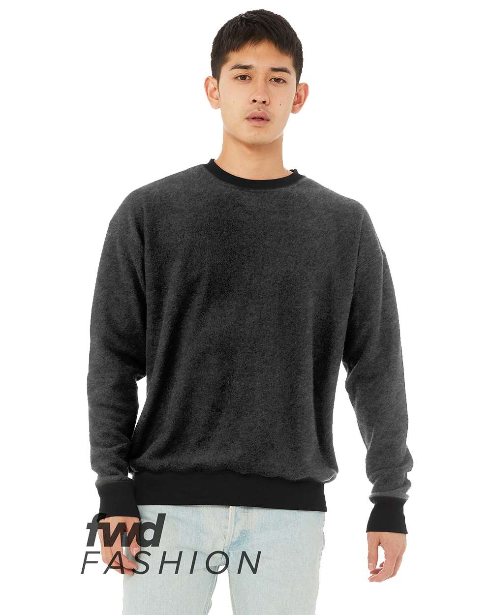 Sudadera Unisex FWD Fashion con Hombros Caídos y Cuello Redondo de Felpa Suave | 3345