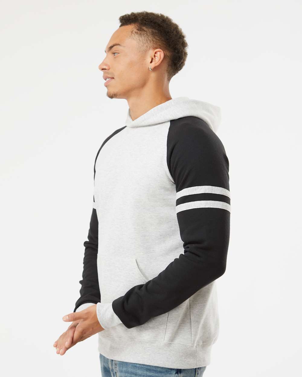 Unisex Nublend® Varsity Colorblocked Raglan Hooded Sweatshirt | 97CR